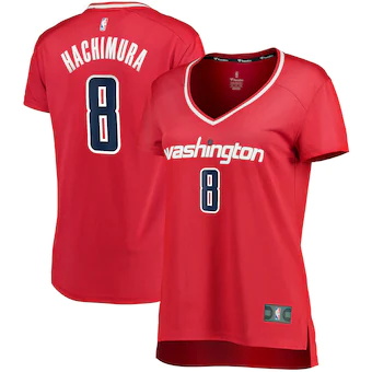 womens fanatics branded rui hachimura red washington wizard-304